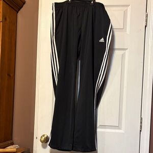 adidas Black Joggers with White Three-Stripes